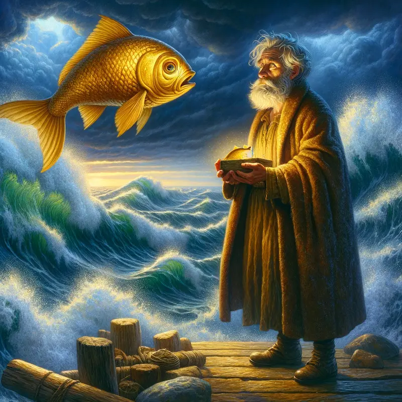 Prepričana Bajka o ribaru i ribici - Aleksandar Puškin